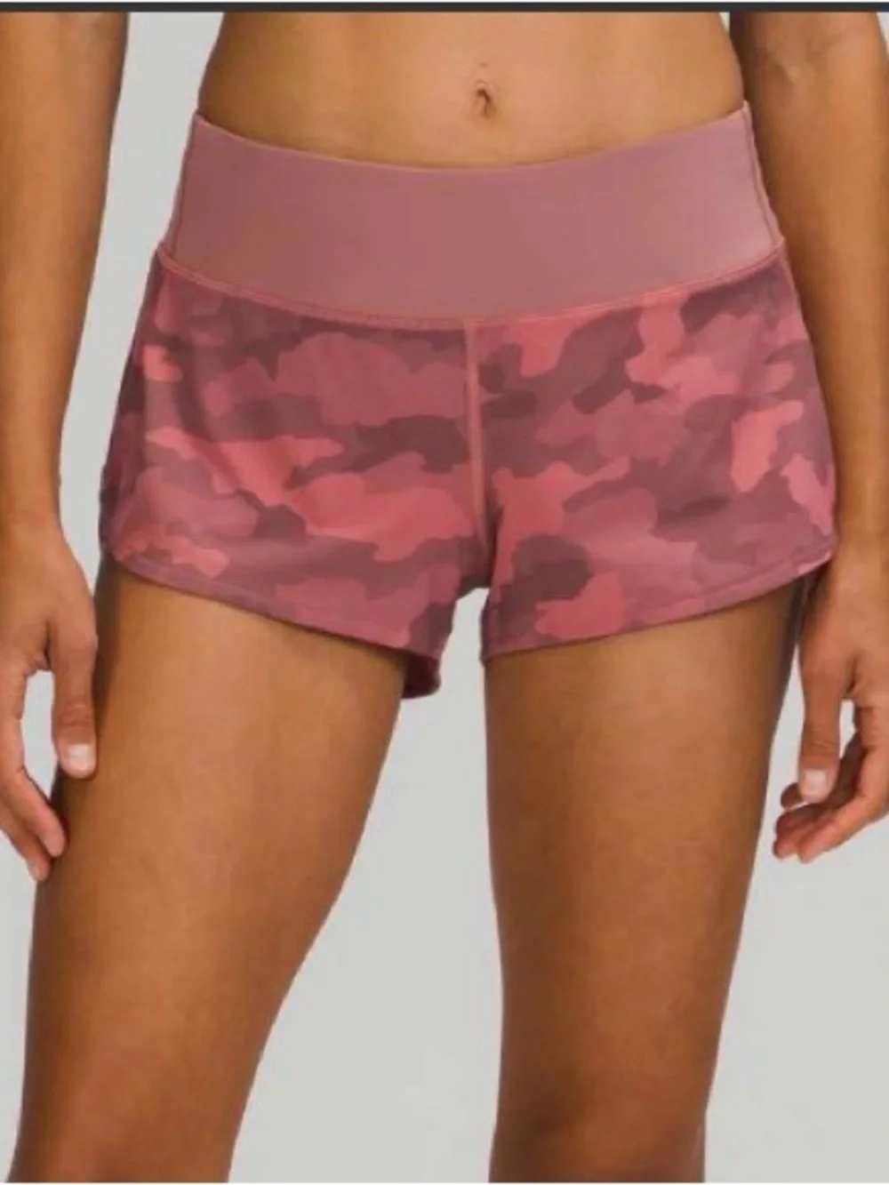 Lululemon Speed Up HR Short 2.5" - Heritage 365 Camo Brier Rose Multi - Size 6 - Picture 2 of 12